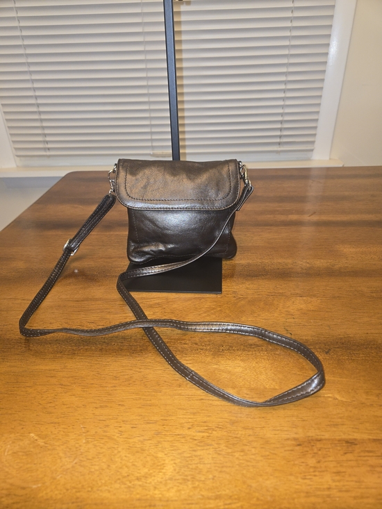 latico Handbags - Latico Black Leather Mini  Crossbody with Flap